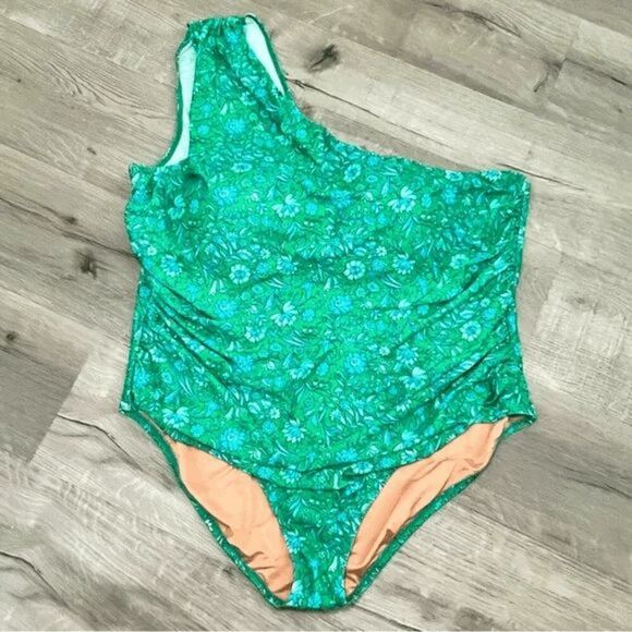 J Crew NWT size 24 one-shoulder swimsuit plus size - Picture 4 of 15